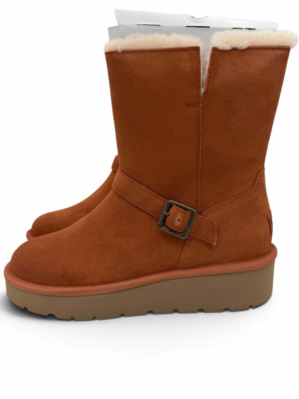 Koolaburra by UGG Kelissa Short Boots Womens 8 Brown Suede Platform NIB
